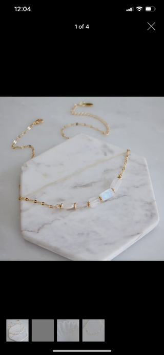 Moonstone collar necklace